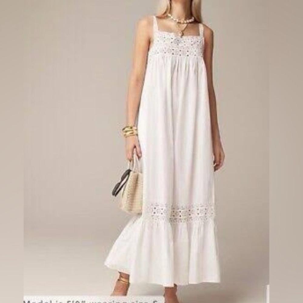 J. Crew Athena White Lace dress